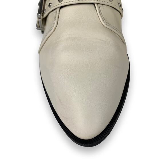 Circus by Sam Edelman Ivory Hutton Leather Ankle Boot with Straps and Buckles - Picture 9 of 9